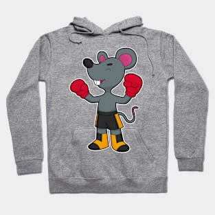 Mouse as Boxer with Boxing gloves Hoodie